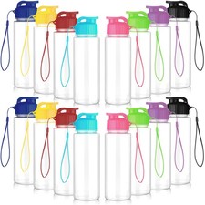 16 Pack Bulk Water Bottles-17oz Plastic Sports Water Bottles for Kids and Adu...