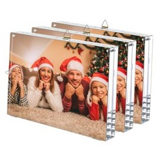 4x6 Acrylic Picture Frames 3 Pack: 20 Thicker Block Picture Frames 4X6 Clear