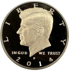 2014 Silver Proof Kennedy Half Dollar 90% Silver 0.361oz Deep Cameo Gem Proof BU