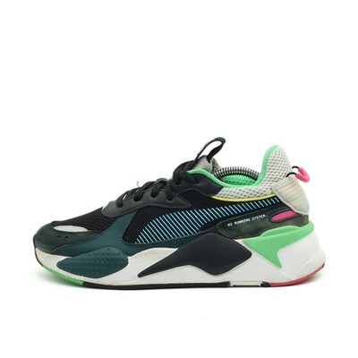 PUMA Damen RS-X Schuh Schwarz/Mint/Grü/Pink Mesh/Leder Low Top Sneaker EU 38