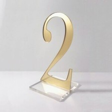 gold mirrored - table numbers for wedding - set of 15