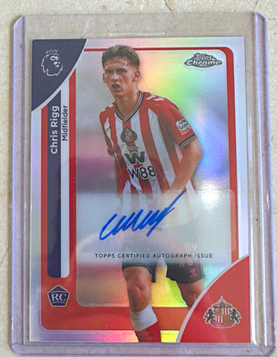 2025-26 Topps Chrome Premier League Chris Rigg RC Auto Sunderland