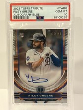 2023 Topps Tribute #TA-RG Riley Greene Rookie Auto Blue /150 RC PSA 10 POP 2!!!