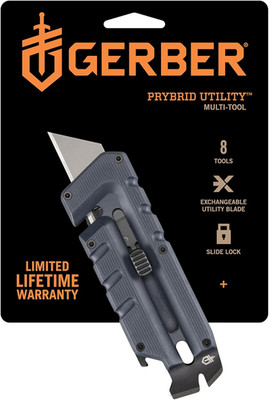 Gear Prybrid, Box Cutter Retractable Blade, Heavy Duty Utility Knife with Pry Ba