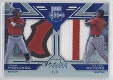 2016 Panini Elite Extra Edition Blue /5 Rafael Devers Yoan Moncada #FTSD-MD