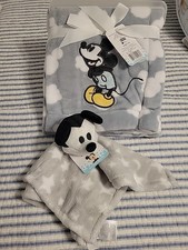 2 Piece Set Lambs and Ivy Disney Baby Mickey Mouse blanket and Lovey