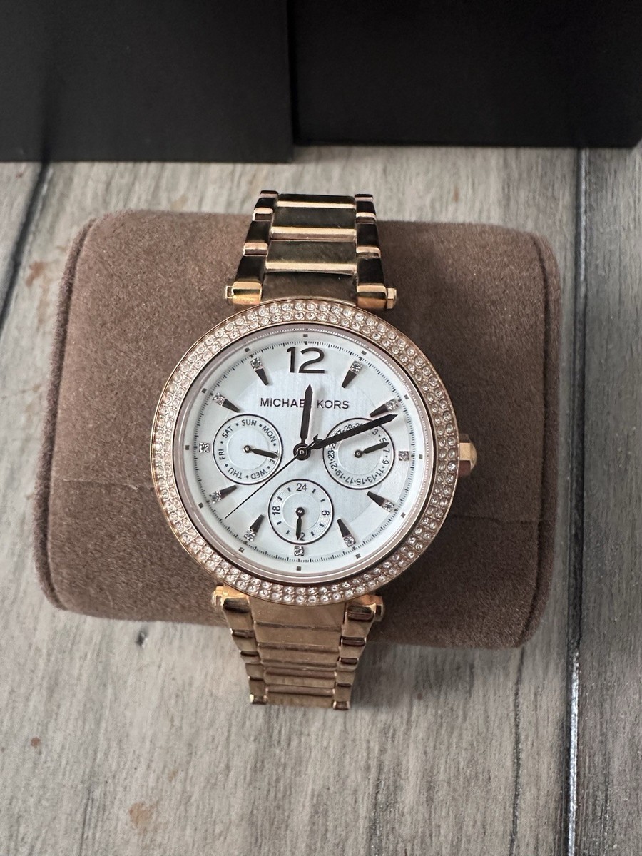 Michael Kors Parker Multi-Function Rose Gold-Tone Wrist 