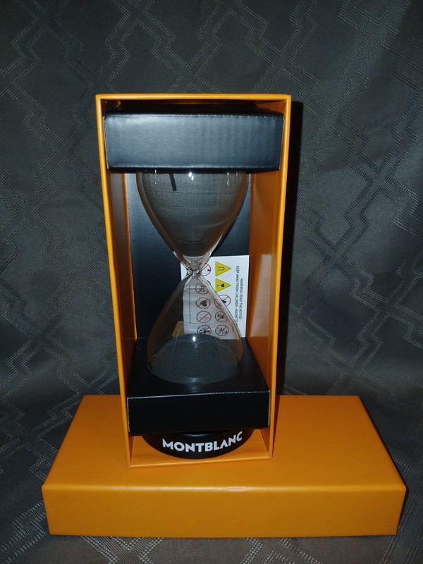 Rare Montblanc Magnetic Hourglass Timer Decor Collectable Hard To Find.