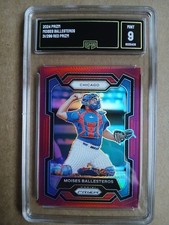 Moises Ballesteros Chicago Cubs 2024 Prizm Red Prizm #212 Rookie Graded MINT 9