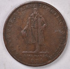 1834 Lansingburgh NY Walsh's General Store - Hard Times Token HT#17