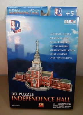 DARON Independence Hall Philadelphia 3D Puzzle Souvenir 43 Pieces Brand New 