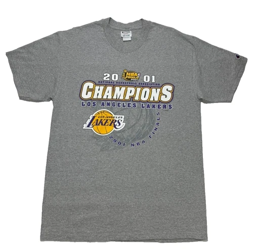 T-shirt homme 2001 Lakers NBA Finals Championship | TAILLE : L | Gris | Manch...