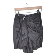 Isabel Marant Linen Blend Draped Front Skirt in Black Size 0