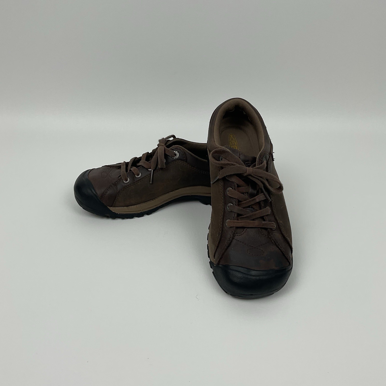 Scarpe da passeggio Keen da uomo in pelle marrone trail comode outdoor casual resistenti 8 5