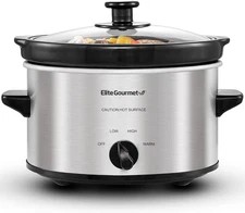 Elite Gourmet MST-275XS Electric Oval Slow Cooker, Adjustable Temp, Entrees, Sau
