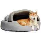 Details By Precious Tails Dog Bed Cave In Gray (35HBTN) Size Large