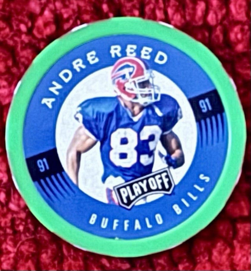 1997 Playoff First & Ten - Chip Shot Andre Reed #91 Green HOF Buffalo Bills ￼
