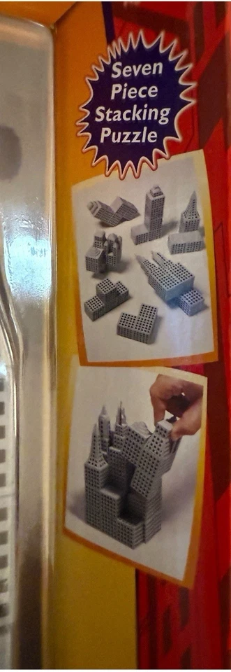 Metropolis Seven Piece Stacking Puzzle City Game 1998 DaMert Company NIB - Image 3 of 4