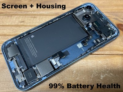 iPhone 14 - Screen Replacement + Full Frame Housing Replacement - OEM - Blue