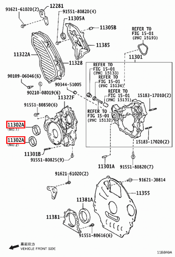 Genuine LandCruiser HDJ78 HDJ101 HDJ100 1HD Timing Cover Crankshaft Oil Seal - Picture 19 of 20
