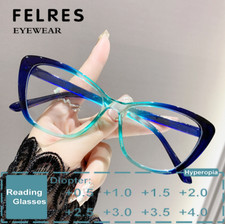 Women Cat Eye Blue Light Blocking Reading Glasses Retro Presbyopic Glasses New
