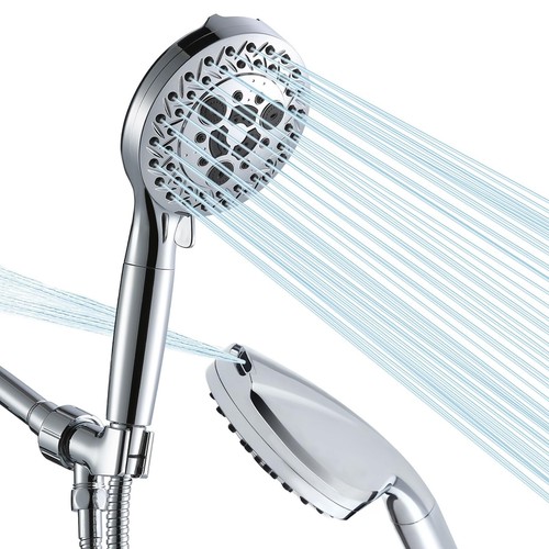High Pressure Shower Head 10 Modes Multi Functional Handheld Spray With 60" Hose