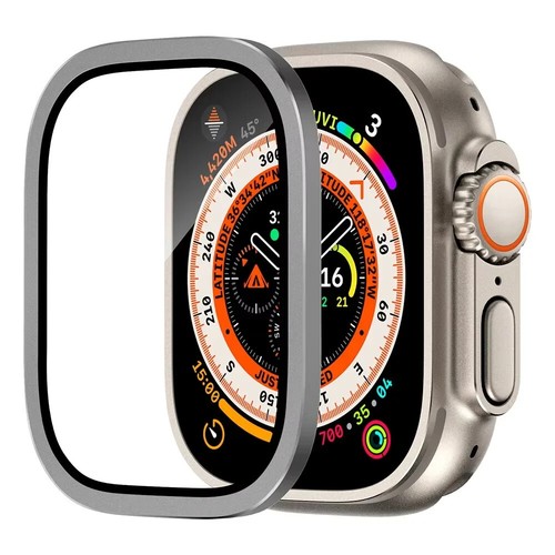 Tempered Glass For Apple Watch Ultra 2 49mm Screen Protector Metal Frame Anti-Sc - Photo 13/32