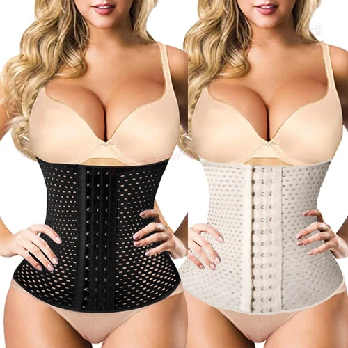 WAIST TRAINER CORSET Breathable Tummy Girdles Belt Sport Body Shaper Control UK - Picture 7 of 12