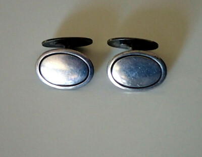 alte 900er Silber Manschettenknöpfe mit Luri signiert oval 