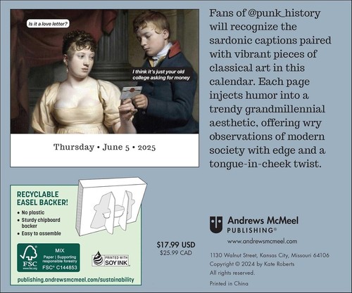 Punk History 2025 Day-to-Day Calendar: Classical Art, Modern Attitude - Picture 2 of 4