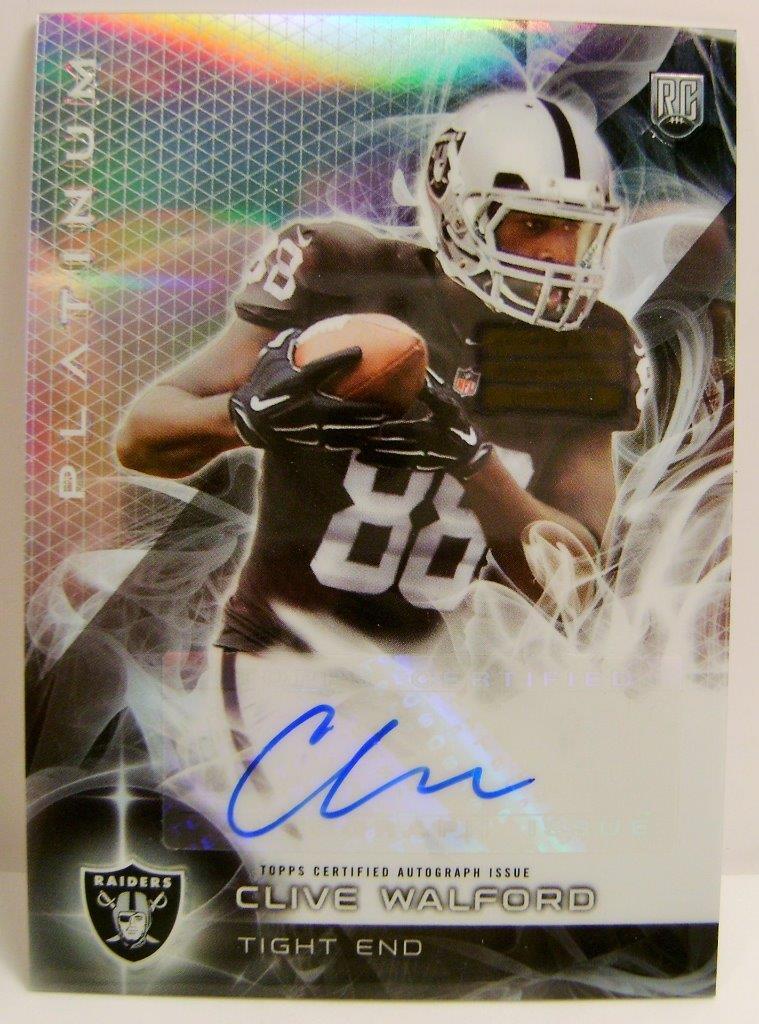 CLIVE WALFORD RAIDERS AUTO RC 2015 TOPPS PLATINUM RARE eBay