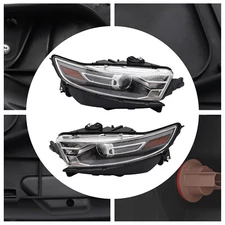 For 2013-14 Ford Taurus Halogen Headlight Assembly Left & Right Headlamps w/Bulb