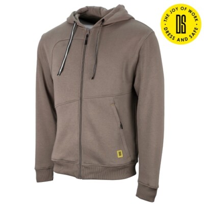 Dress and Safe Zip-Sweatjacke mit Kapuze hellbraun