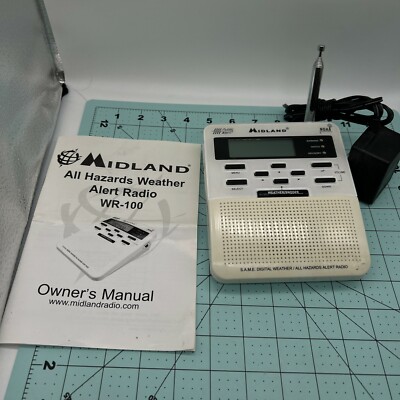 Midland WR-100 Digital Weather Hazard Alert Monitor NOAA Weather Radio 