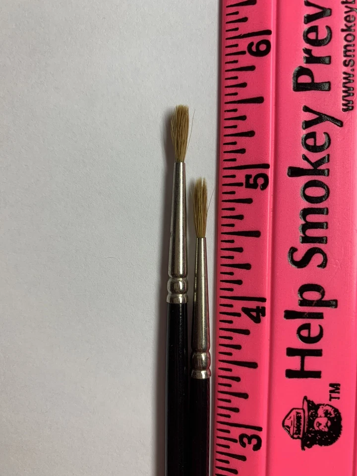 Sennelier Artist Brushes Lot of 2 size 3 Mini Travel Acrylic Oil Watercolor - Image 3 of 4