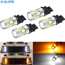 4Pcs For 2000-2014 GMC Sierra 1500 Dual-Color Switchback LED Turn Signal Lights