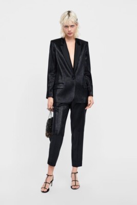 Pantalon Palazzo Zara Scintillant – Taille S-M, Collection AW18, Neuf Avec étiquettes
