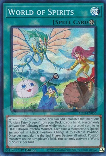YuGiOh Alliance Insight Super Rare World of Spirits ALIN-EN055