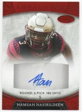 Hamsah Nasirildeen 2021 SAGE Aspire Red Autograph #ASP84 Florida St. (Condition)