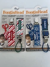 2 packs BooginHead Baby Newborn PaciGrip Pacifier Clip, For Teether, Soothie
