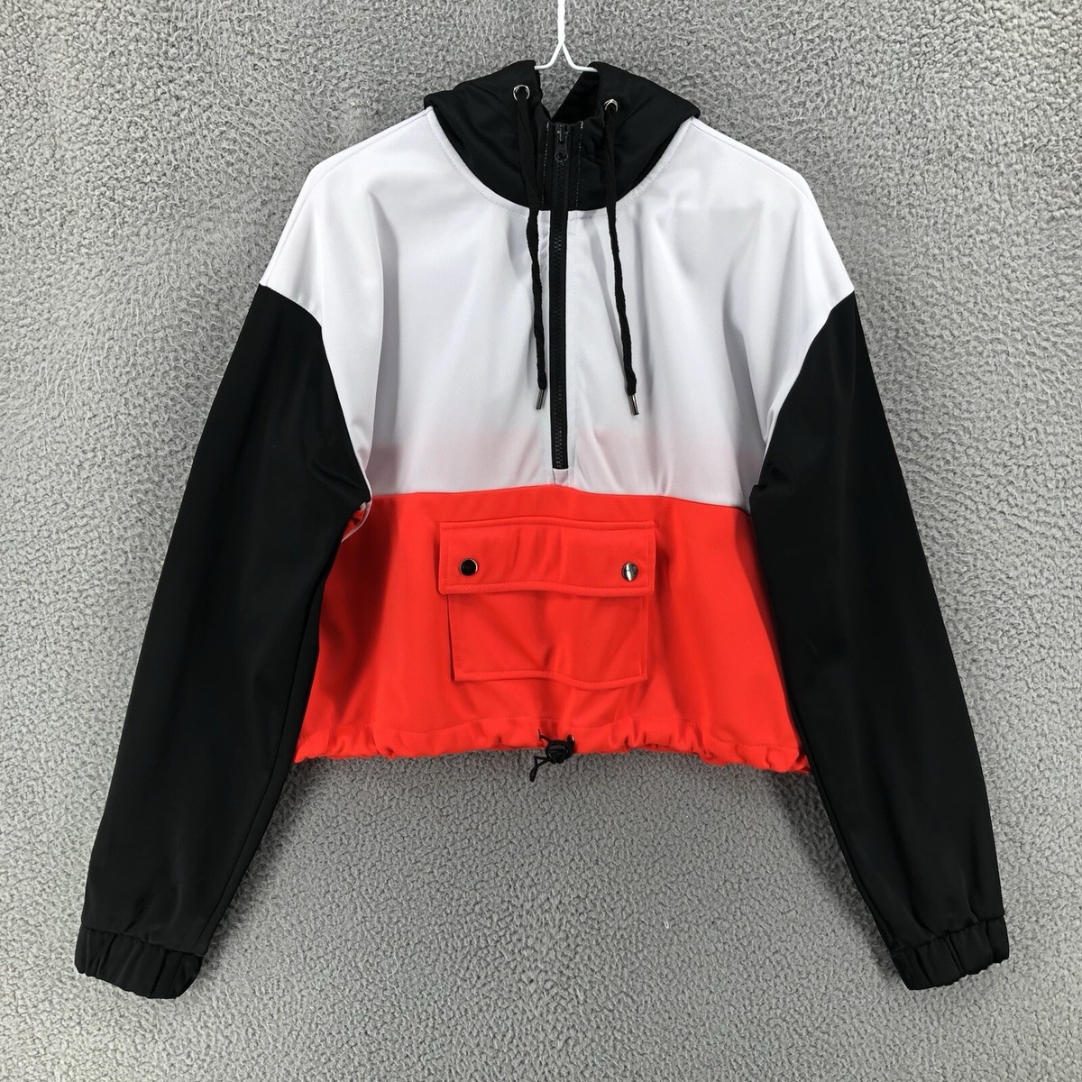 Rue 21 1/4 Zip Hooded Windbreaker Jacket Women's Size XL