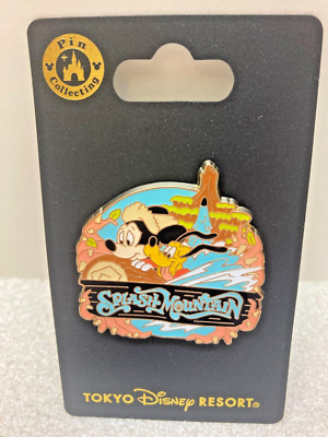 Japan Tokyo Disney Resort Mickey Pluto Pin Badge Splash Mountain New FS