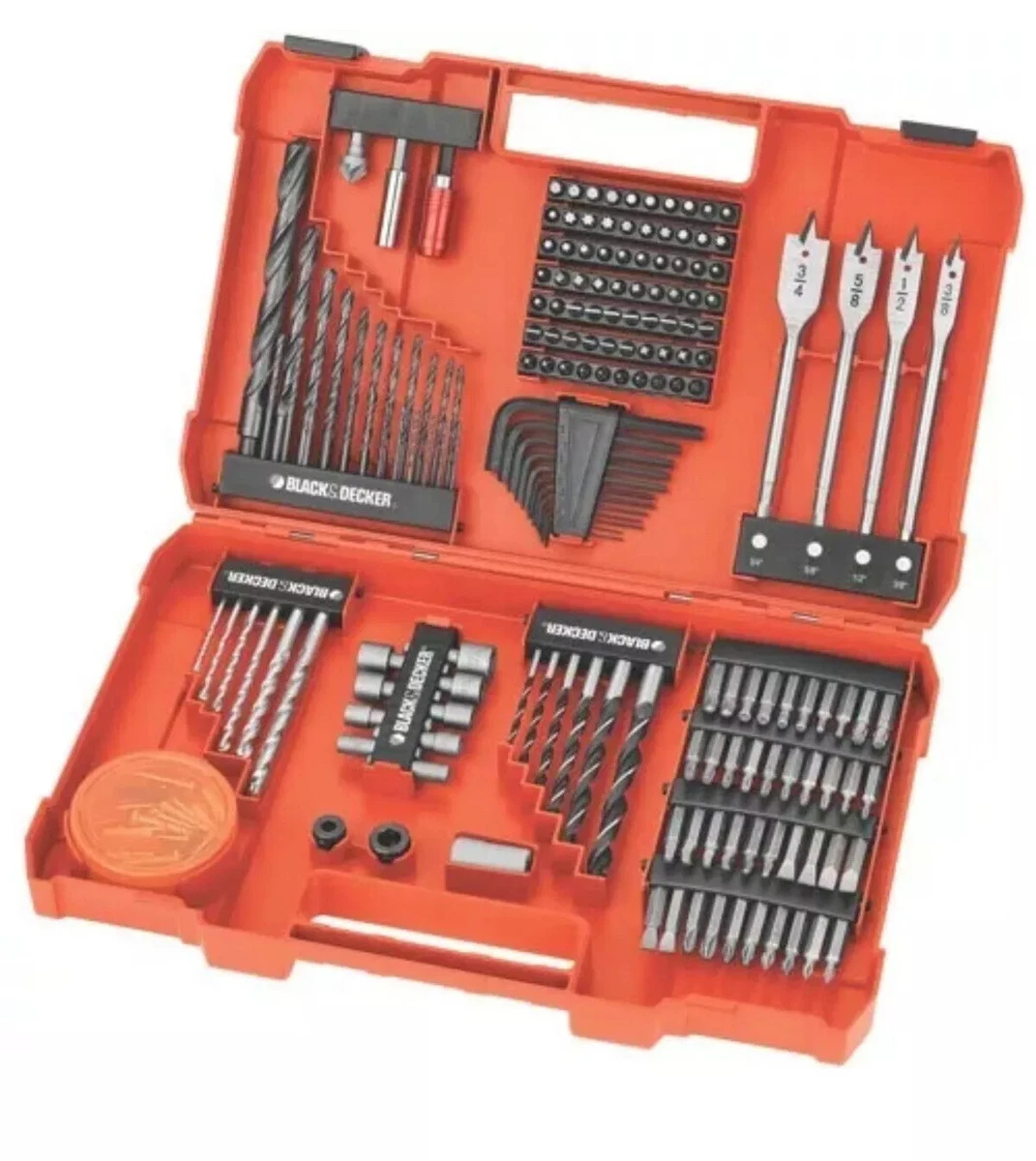 Black & Decker Accessory Tool Box Set With Drill Bits