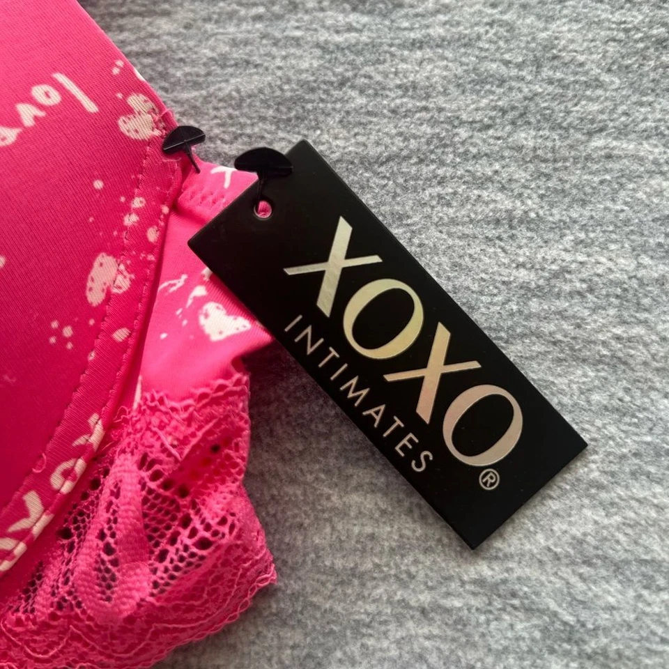XOXO Sujetador Íntimo Mujer 34C Sexy Push Up Acolchado Corazones Femeninos Amor Rosa Nuevo Foto 4 de 4