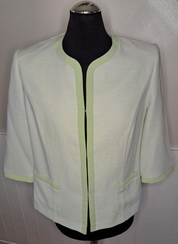Sommermann 3/4 sleeve woven type short blazer womens size 42