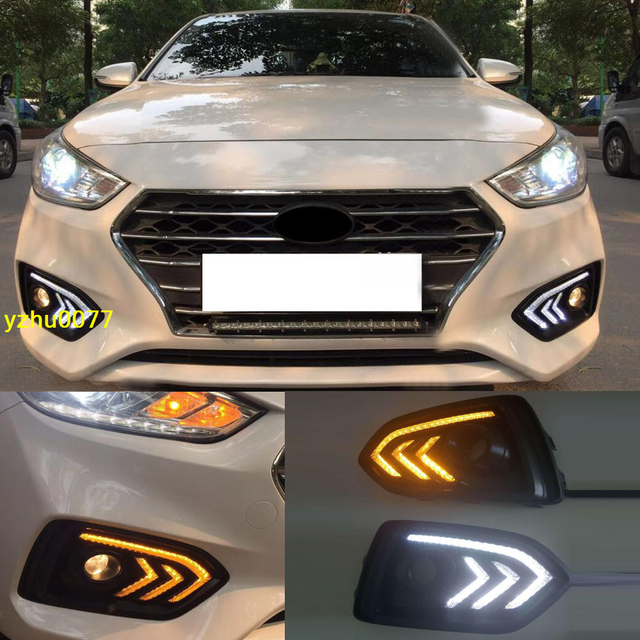 20182020 For Hyundai Accent LED Daytime Running Lights/Turn Signal
