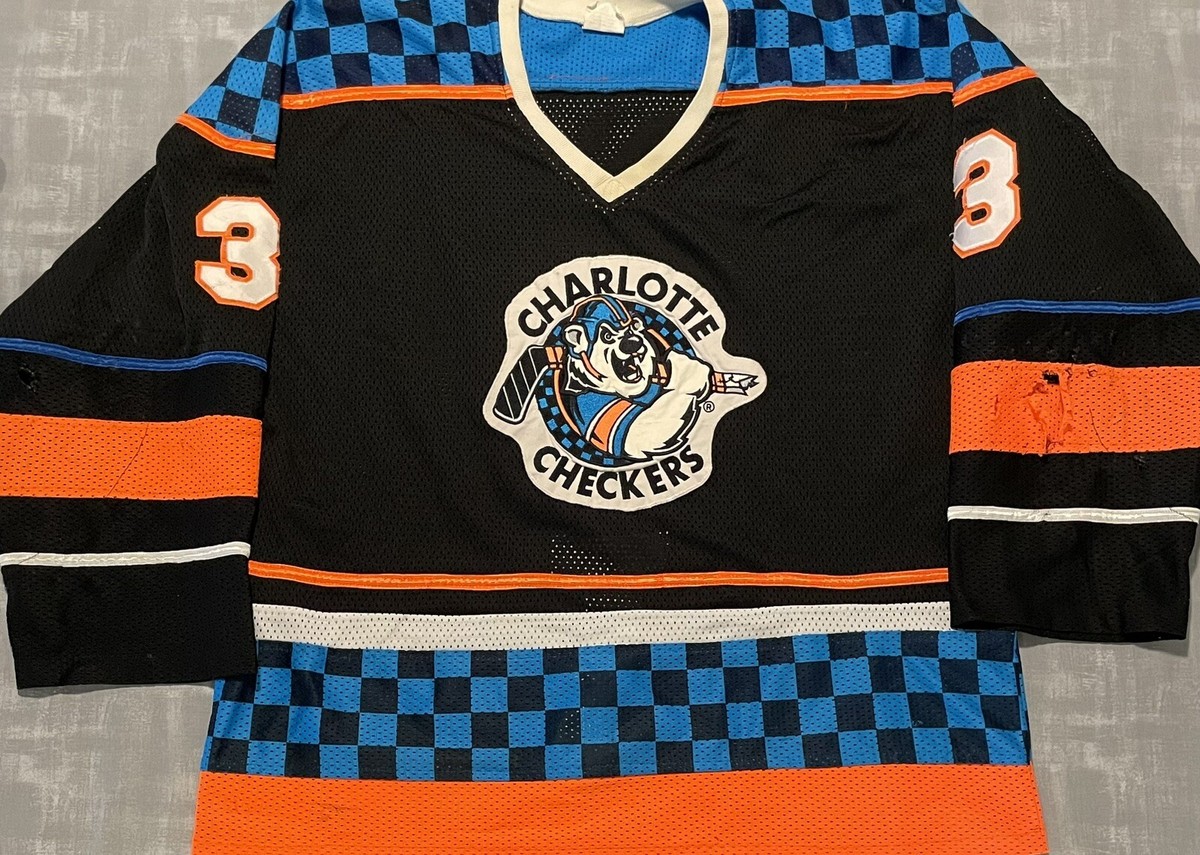 Authentic Vintage HiLi Charlotte Checkers Justin Gould Game Hockey