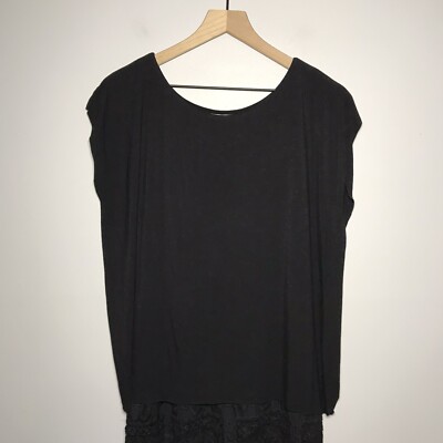Bailey 44 Layered Lace Trim Dress Black Women's Size Small | eBay