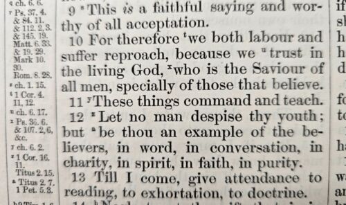 The Holy Bible Old and New testaments Oxford 1897 True Antique - Picture 17 of 17