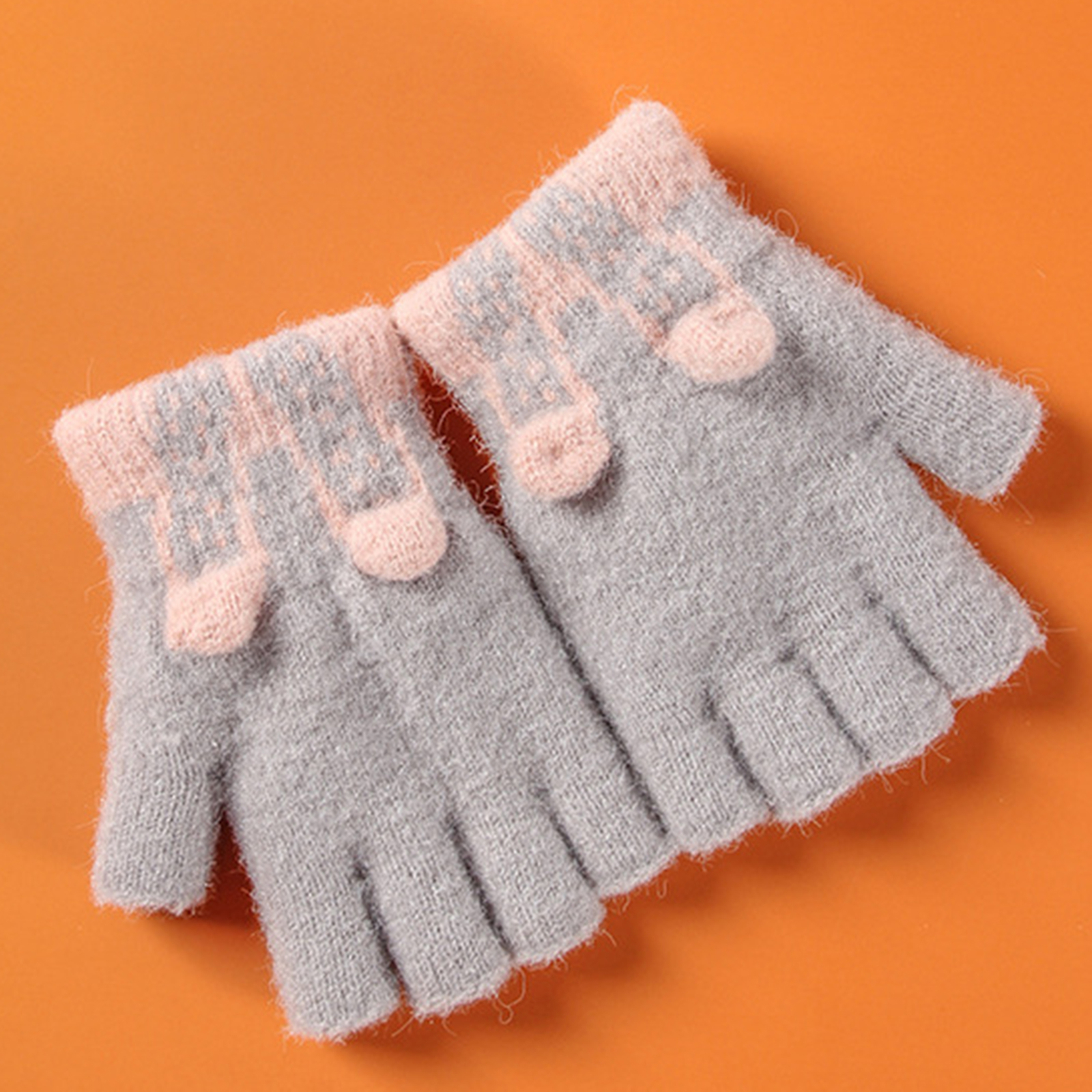 1 Pair Boys Gloves Knitted Cold Resistant Winter Thermal Unisex Kids